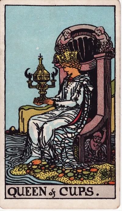 Queen of Cups, from the Rider-Waite tarot deck