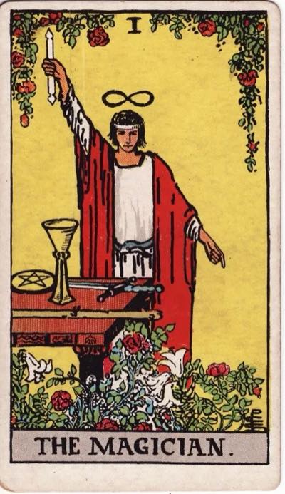 The Magician, from the Rider-Waite tarot deck