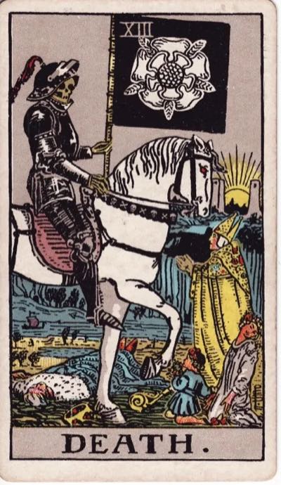 Death, from the Rider-Waite tarot deck