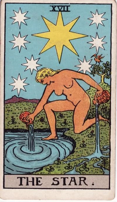 The Star, from the Rider-Waite tarot deck