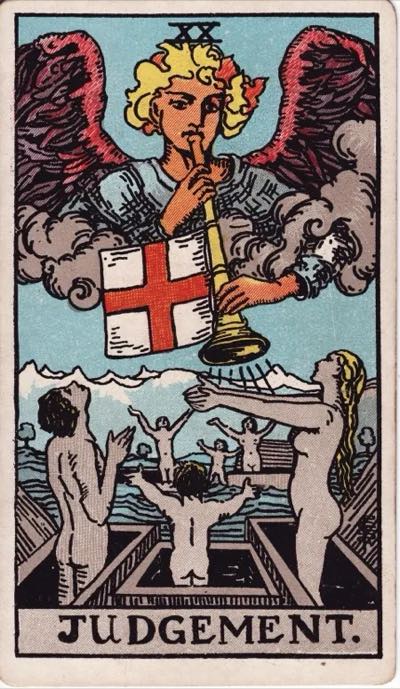 Judgement, from the Rider-Waite tarot deck