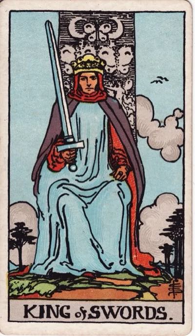King of Swords, from the Rider-Waite tarot deck