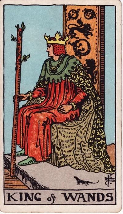 King of Wands, from the Rider-Waite tarot deck